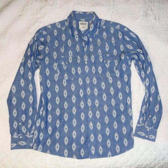 Ariat Other - Ariat Western Shirt Embroidered Diamonds LG